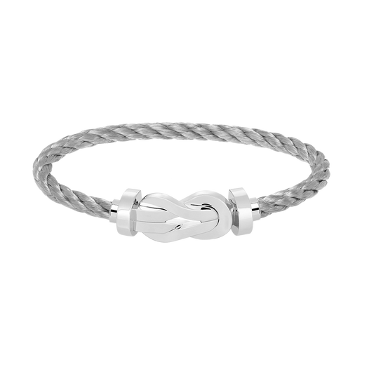 [AuraEcho]CHANCE LARGE 8 FIGURE BUCKLE NO DIAMOND BRACELET SILVER