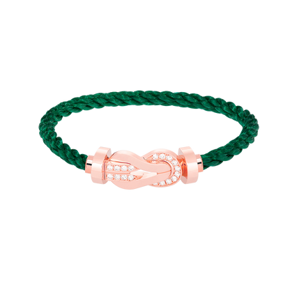 [AuraEcho]CHANCE LARGE 8 FIGURE BUCKLE HALF DIAMOND BRACELET ROSE GOLD
