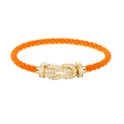 [AuraEcho]CHANCE LARGE 8 FIGURE BUCKLE FULLDIAMOND BRACELET GOLD