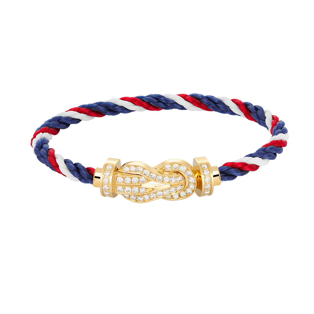 [AuraEcho]CHANCE LARGE 8 FIGURE BUCKLE FULLDIAMOND BRACELET GOLD
