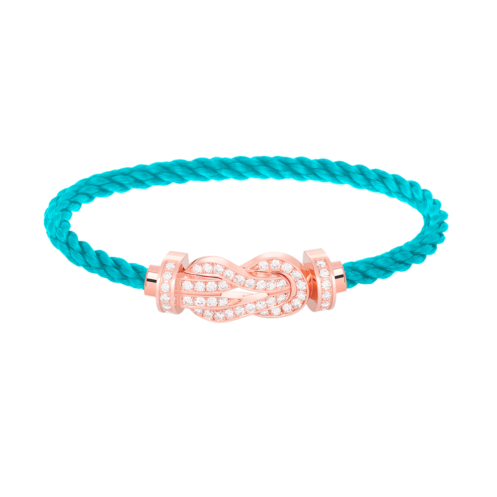 [AuraEcho]CHANCE LARGE 8 FIGURE BUCKLE FULL DIAMOND BRACELET ROSE GOLD