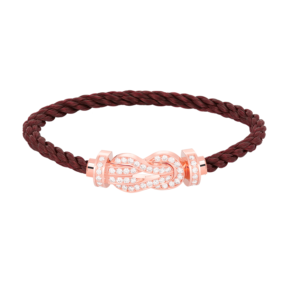 [AuraEcho]CHANCE LARGE 8 FIGURE BUCKLE FULL DIAMOND BRACELET ROSE GOLD