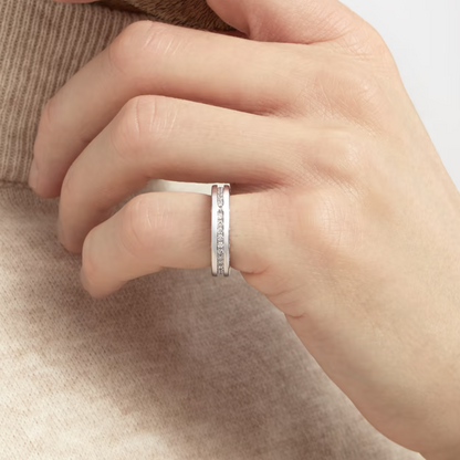 [AuraEcho]ZERO 1 ONE-BAND PAVED DIAMONDS ON THE SPIRAL RING