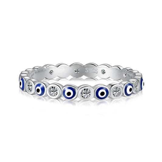 [AuraEcho]Sparkling Vibrant Round Shape Daily Ring