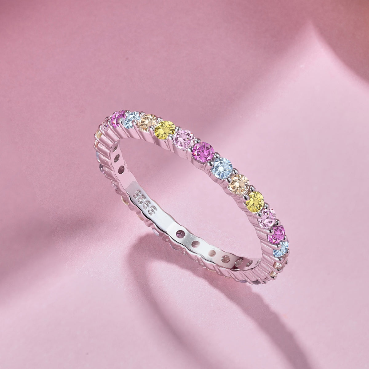 [AuraEcho]Elegant Vivid Round Cut Daily Ring