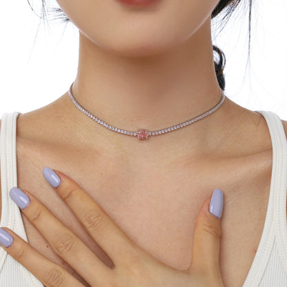 [AuraEcho]1.0 Carat Shining Oval Cut Necklace