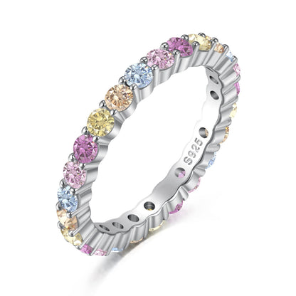 [AuraEcho]Elegant Vivid Round Cut Daily Ring