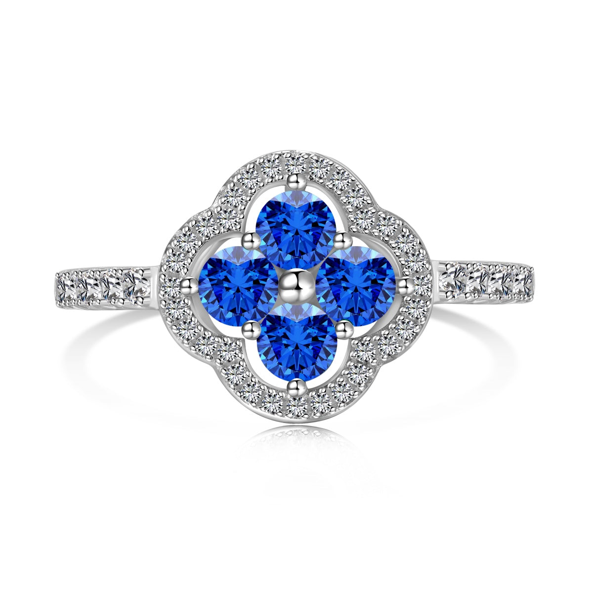 [AuraEcho]Four Leaf Clover Flower Design Ring