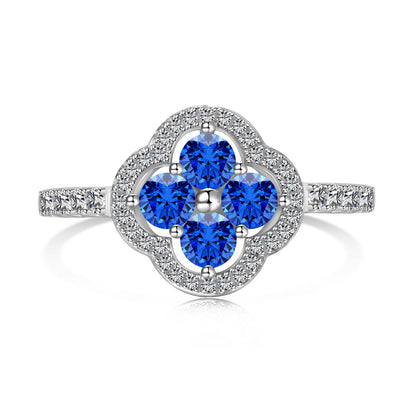 [AuraEcho]Four Leaf Clover Flower Design Ring