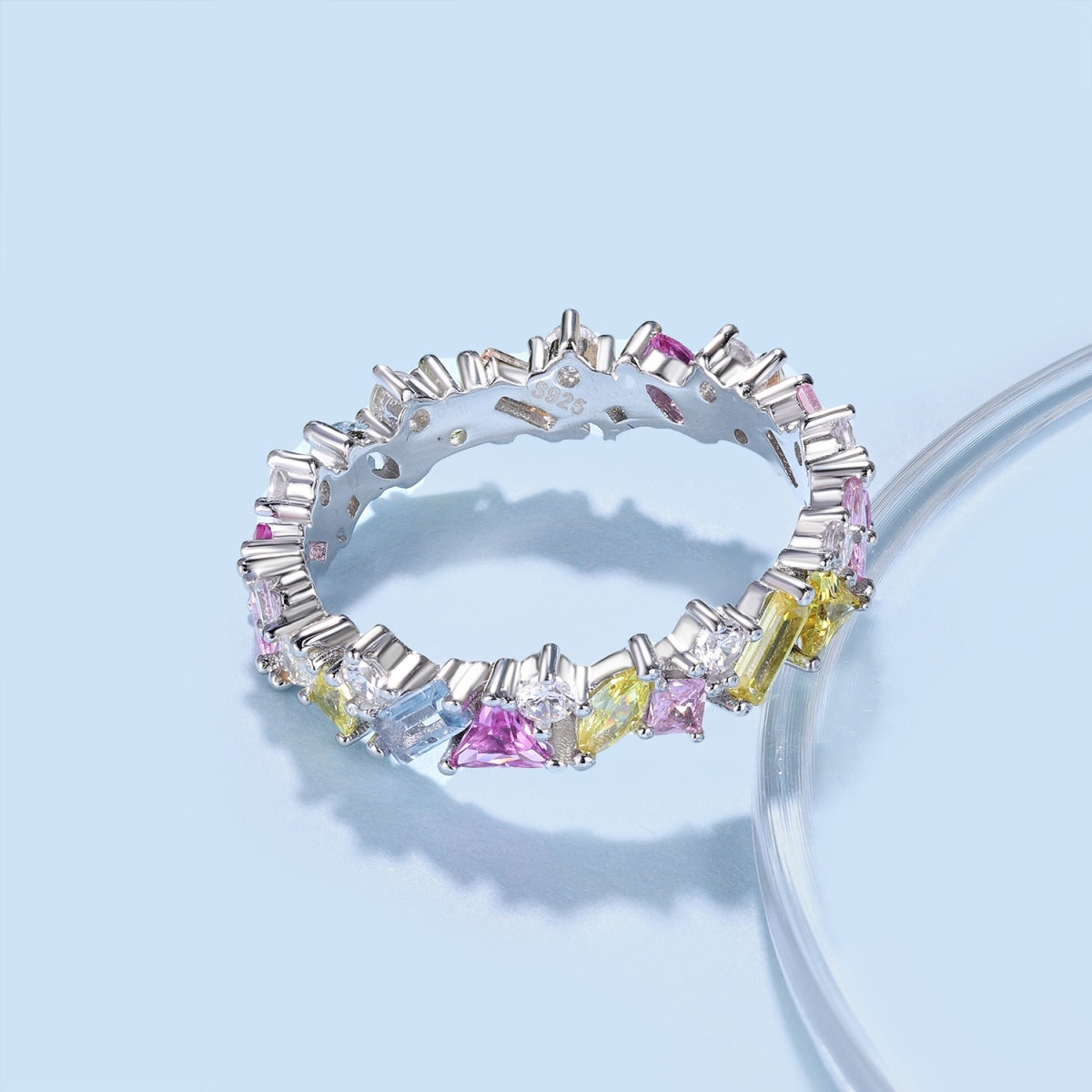 [AuraEcho]Dazzling Polychromatic Multi cut Daily Ring