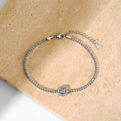 [AuraEcho]Luxurious Dazzling Square Shape Banquet Bracelet