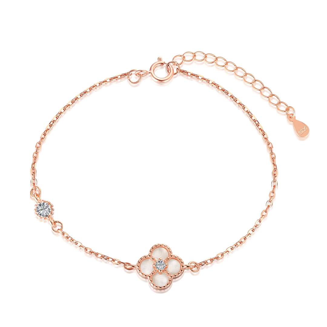 [AuraEcho]Delicate Four Leaf Clover Bracelet