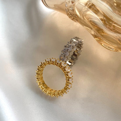 [AuraEcho]Ornate Oval Cut Tennis Ring