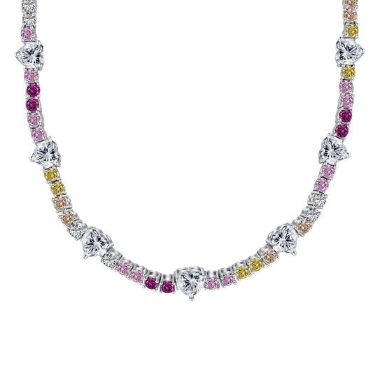 [AuraEcho]Delicate Colorful Rainbow Tennis Chain