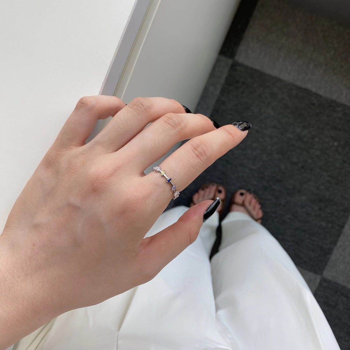 [AuraEcho]Unique Trapezoid Cut Daily Ring