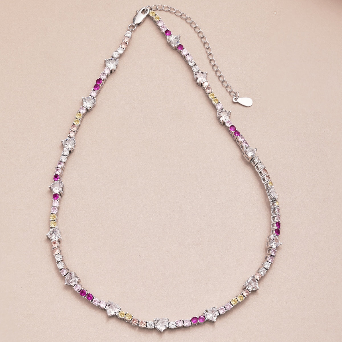 [AuraEcho]Delicate Colorful Rainbow Tennis Chain