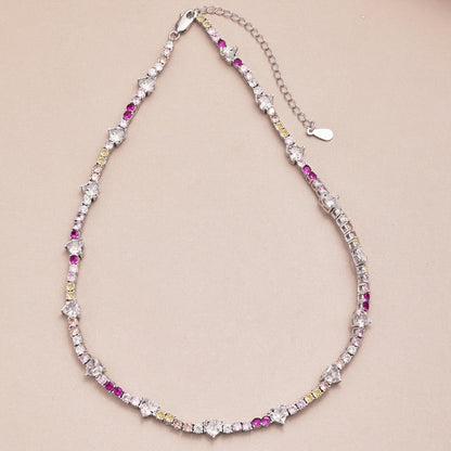 [AuraEcho]Delicate Colorful Rainbow Tennis Chain