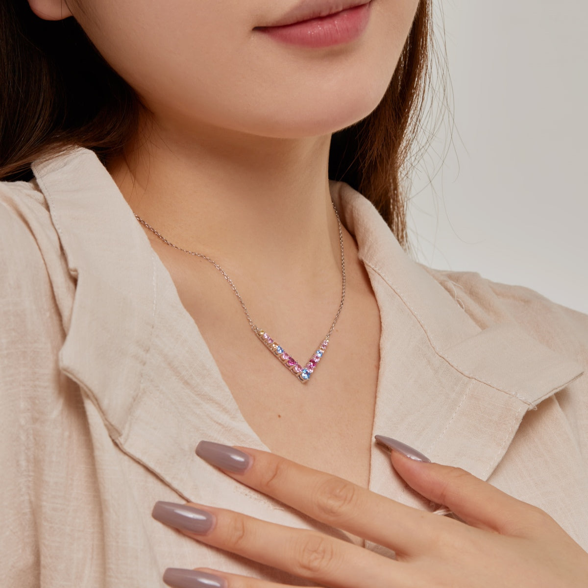 [AuraEcho]Ornate Round Cut Necklace