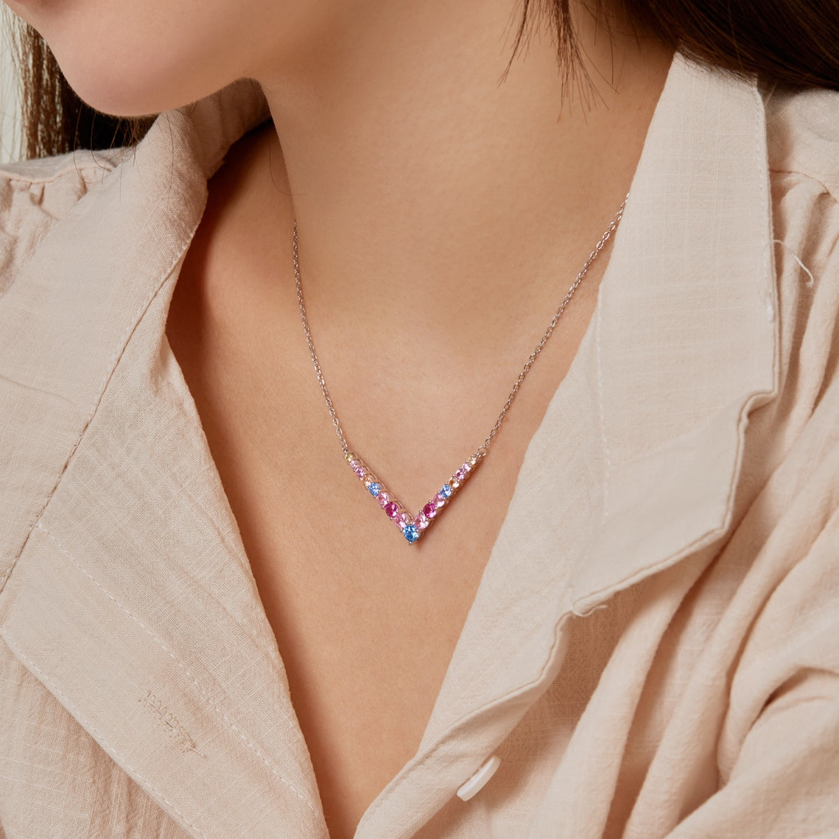 [AuraEcho]Ornate Round Cut Necklace