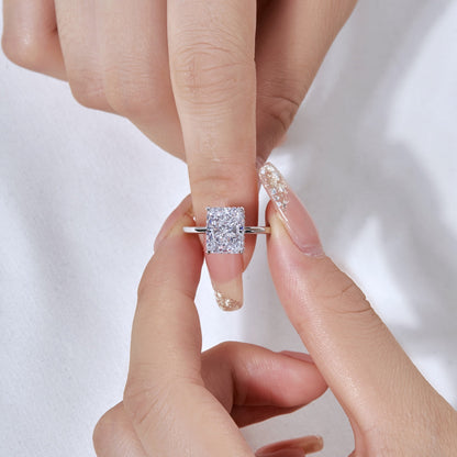[AuraEcho]4.0 Carat Ornate Enchanting Radiand Cut Banquet Ring