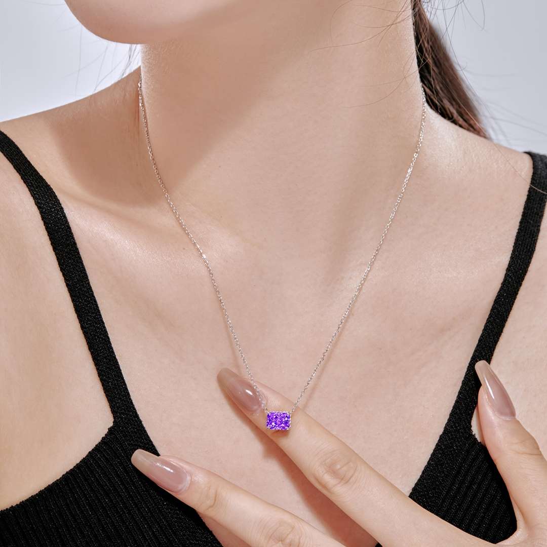[AuraEcho]Luxurious Square Shape Colorful Necalack