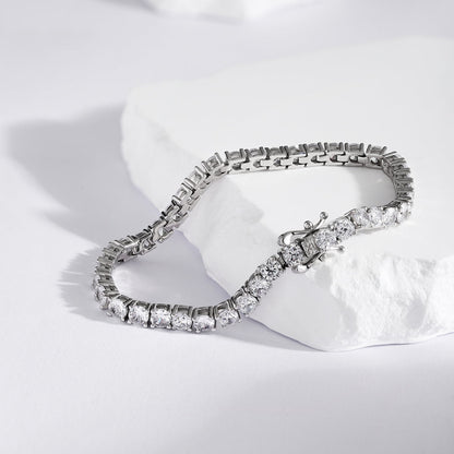 [AuraEcho]Luxurious Ornate Round Cut Tennis Bracelet