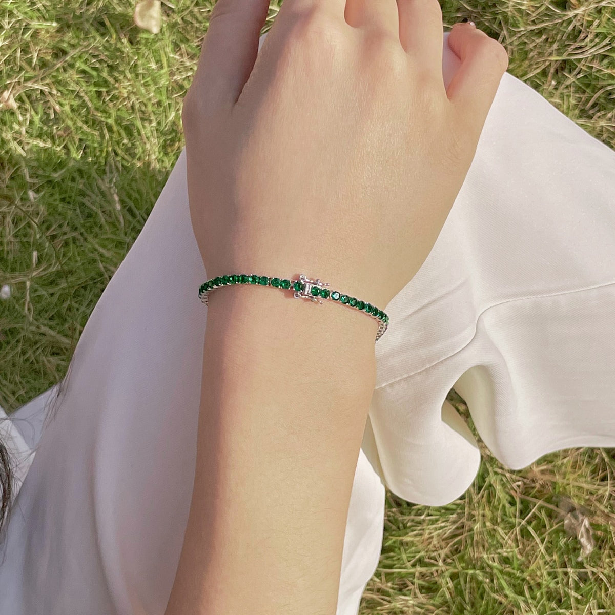 [AuraEcho]Radiant Colorful Round Cut Party Bracelet
