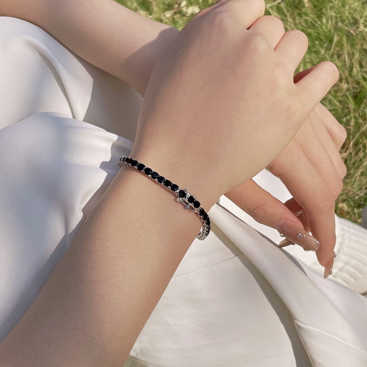 [AuraEcho]Radiant Colorful Round Cut Party Bracelet