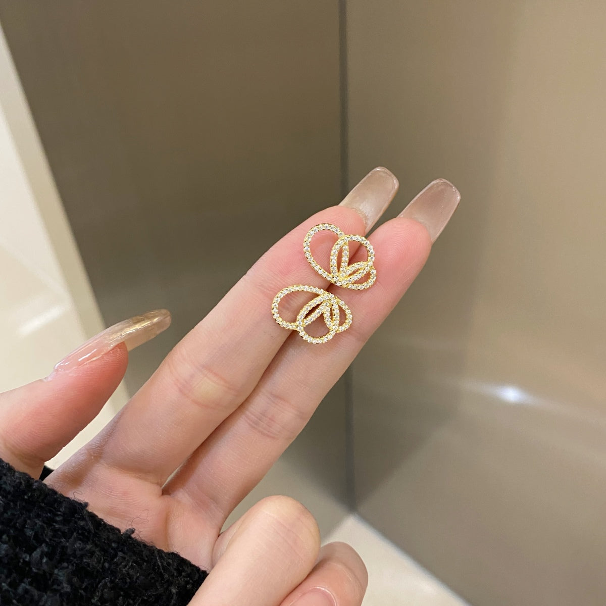 [AuraEcho]Exquisite Butterfly Shape Earrings