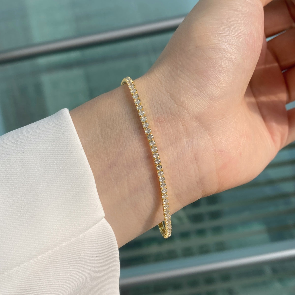 [AuraEcho]Radiant Colorful Round Cut Party Bracelet