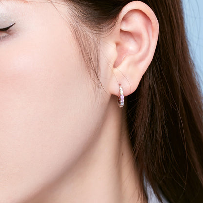 [AuraEcho]Radiant Colorful Round Cut Earrings