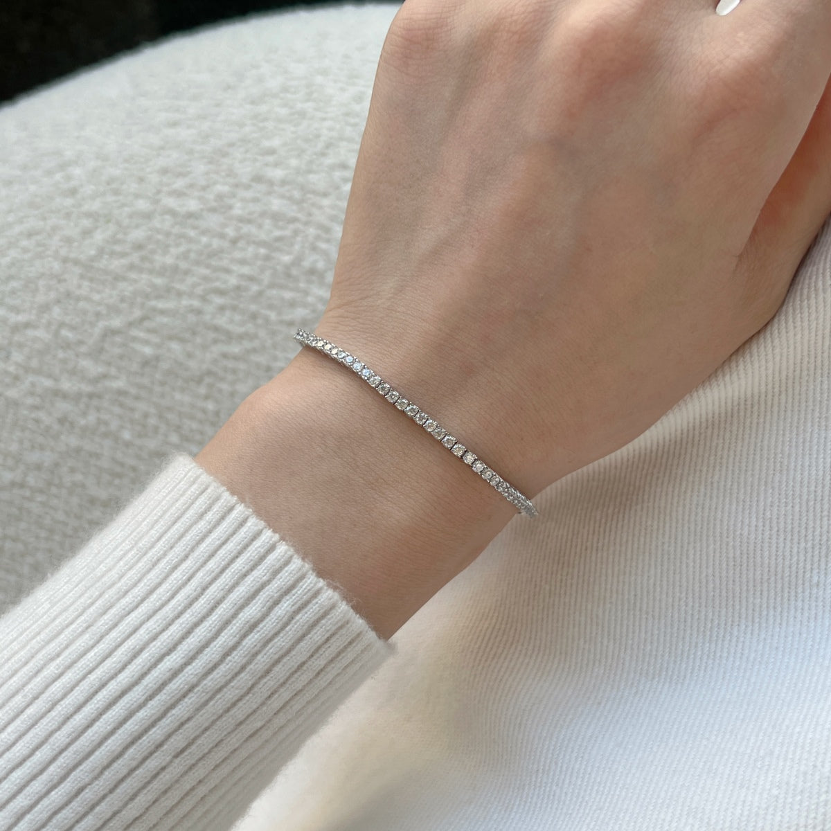 [AuraEcho]Dazzling Exquisite Round Cut Daily Bracelet