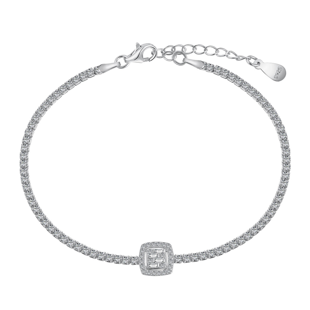 [AuraEcho]Luxurious Dazzling Square Shape Banquet Bracelet