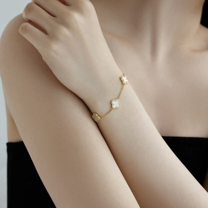 [AuraEcho]Four-Leaf Clover Exquisite Bracelet
