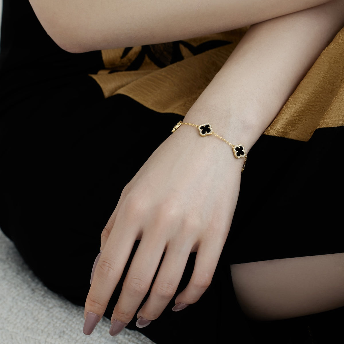 [AuraEcho]Four-Leaf Clover Exquisite Bracelet