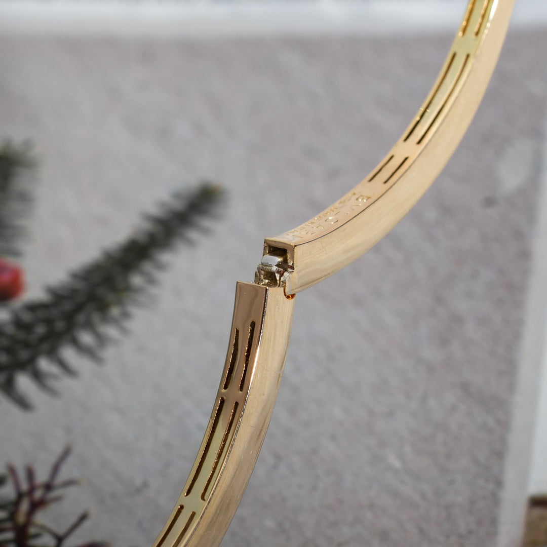 [AuraEcho]SERPENTI BRACELET PINK GOLD DIAMOND DOUBLE SNAKE
