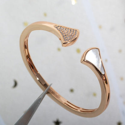 [AuraEcho]DREAM BRACELET OPEN PINK GOLD MOP DIAMOND