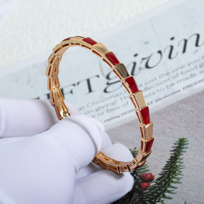 [AuraEcho]SERPENTI BRACELET PINK GOLD RUBELLITE