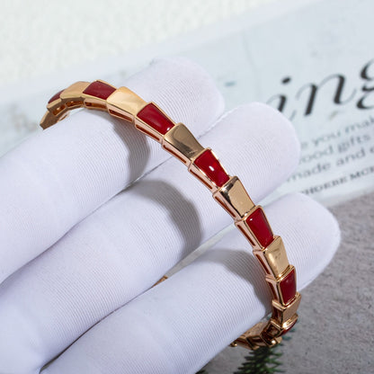 [AuraEcho]SERPENTI BRACELET PINK GOLD RUBELLITE