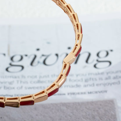 [AuraEcho]SERPENTI BRACELET PINK GOLD RUBELLITE