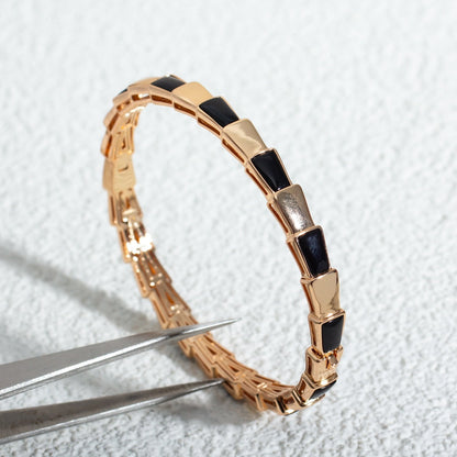 [AuraEcho]SERPENTI BRACELET PINK GOLD ONYX
