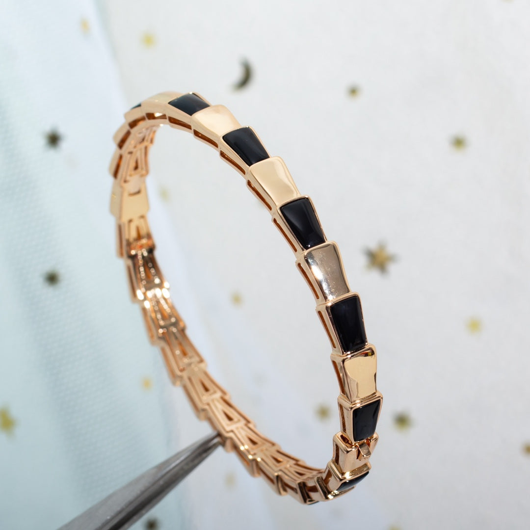 [AuraEcho]SERPENTI BRACELET PINK GOLD ONYX