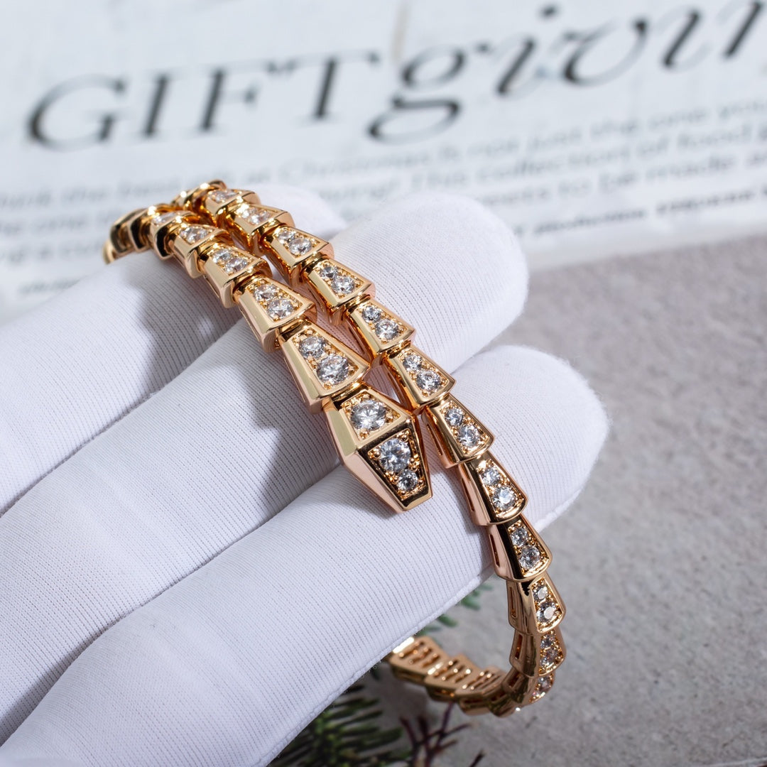 [AuraEcho]SERPENTI BRACELET 6.8MM PINK GOLD DIAMOND