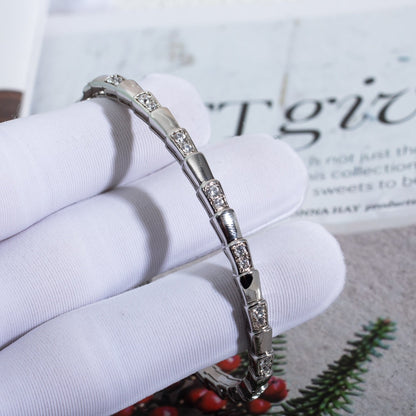 [AuraEcho]SERPENTI BRACELET SILVER DIAMOND