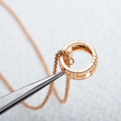 [AuraEcho]PARENTESI NECKLACE PINK GOLD
