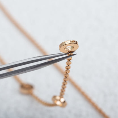 [AuraEcho]PARENTESI NECKLACE PINK GOLD