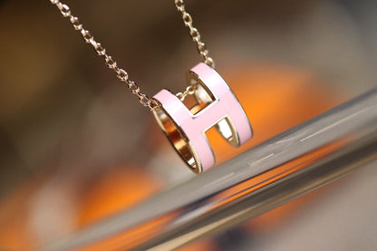 [AuraEcho]POP H PEDANT PINK GOLD