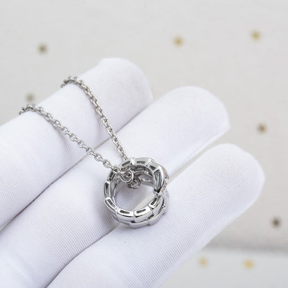 [AuraEcho]SERPENTI SILVER NECKLACE DIAMOND