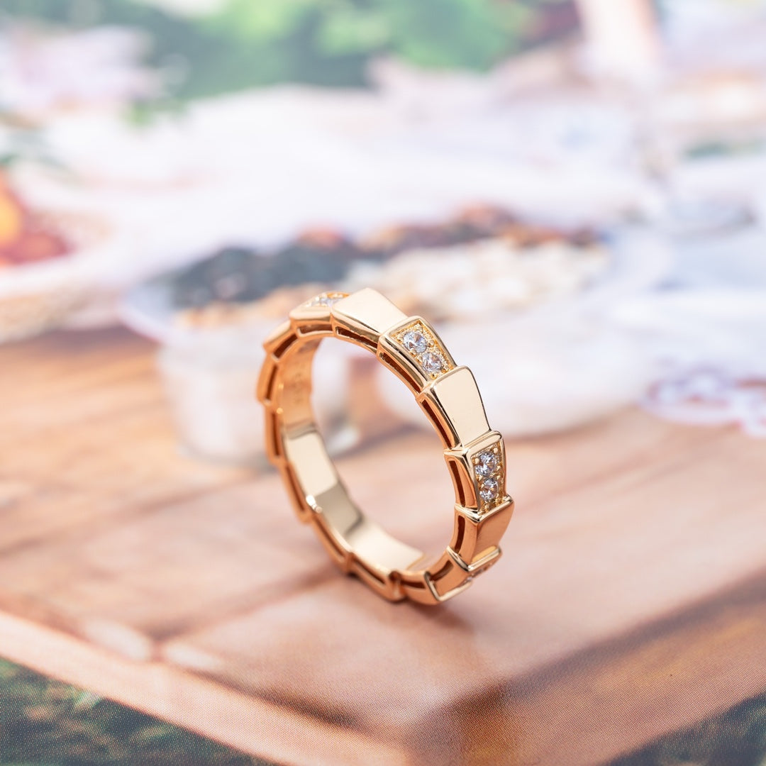[AuraEcho]SERPENTI RING PINK GOLD  3MM