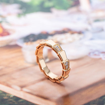 [AuraEcho]SERPENTI RING PINK GOLD  3MM
